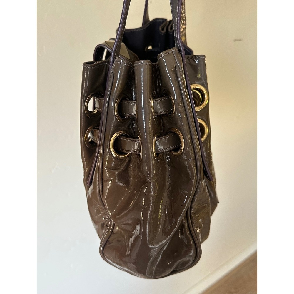 Jimmy Choo Ramona Shoulder Bag Taupe/Brown Patent Leather Made in Italy - Picture 7 of 15